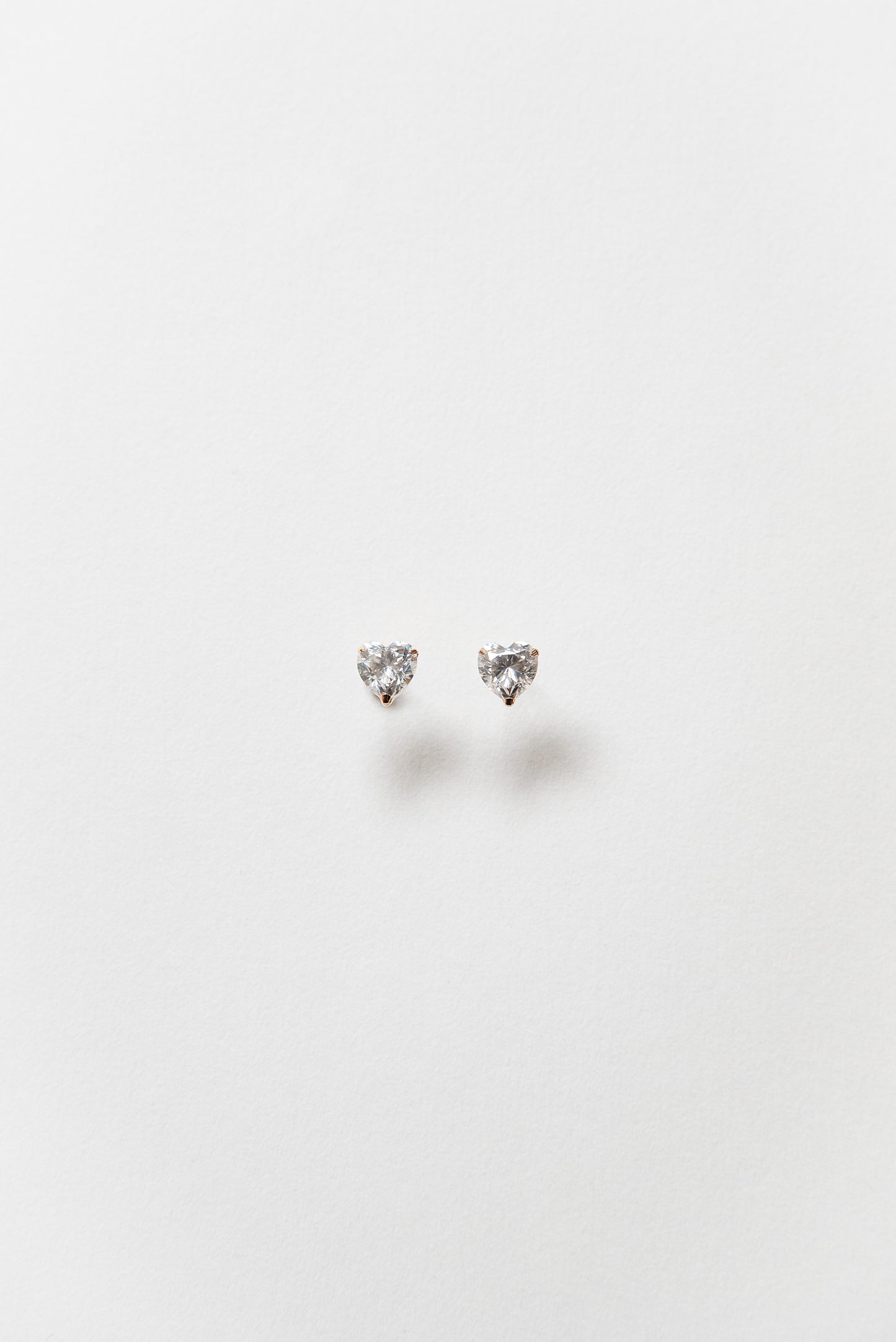 Heart stud earrings