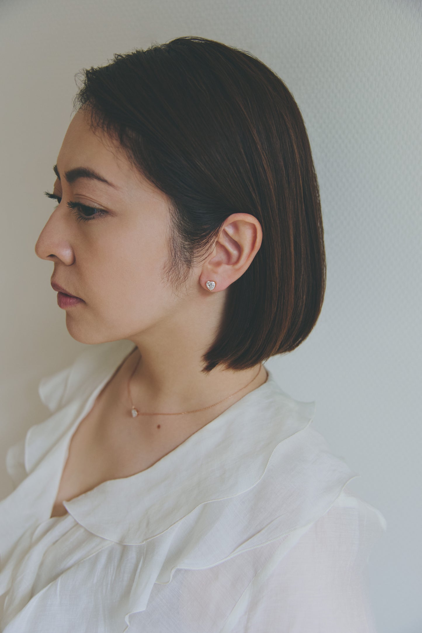 Heart stud earrings