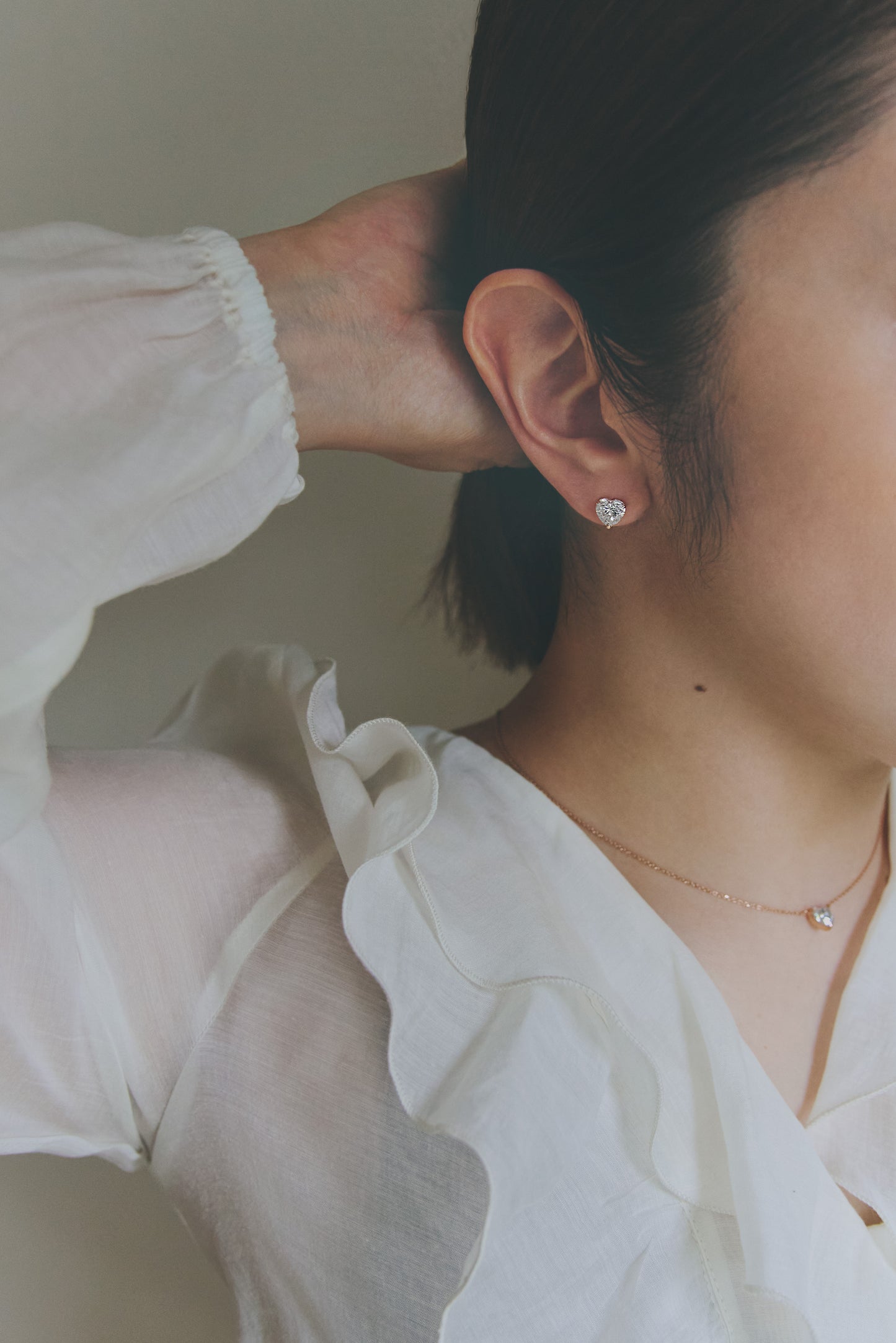 Heart stud earrings