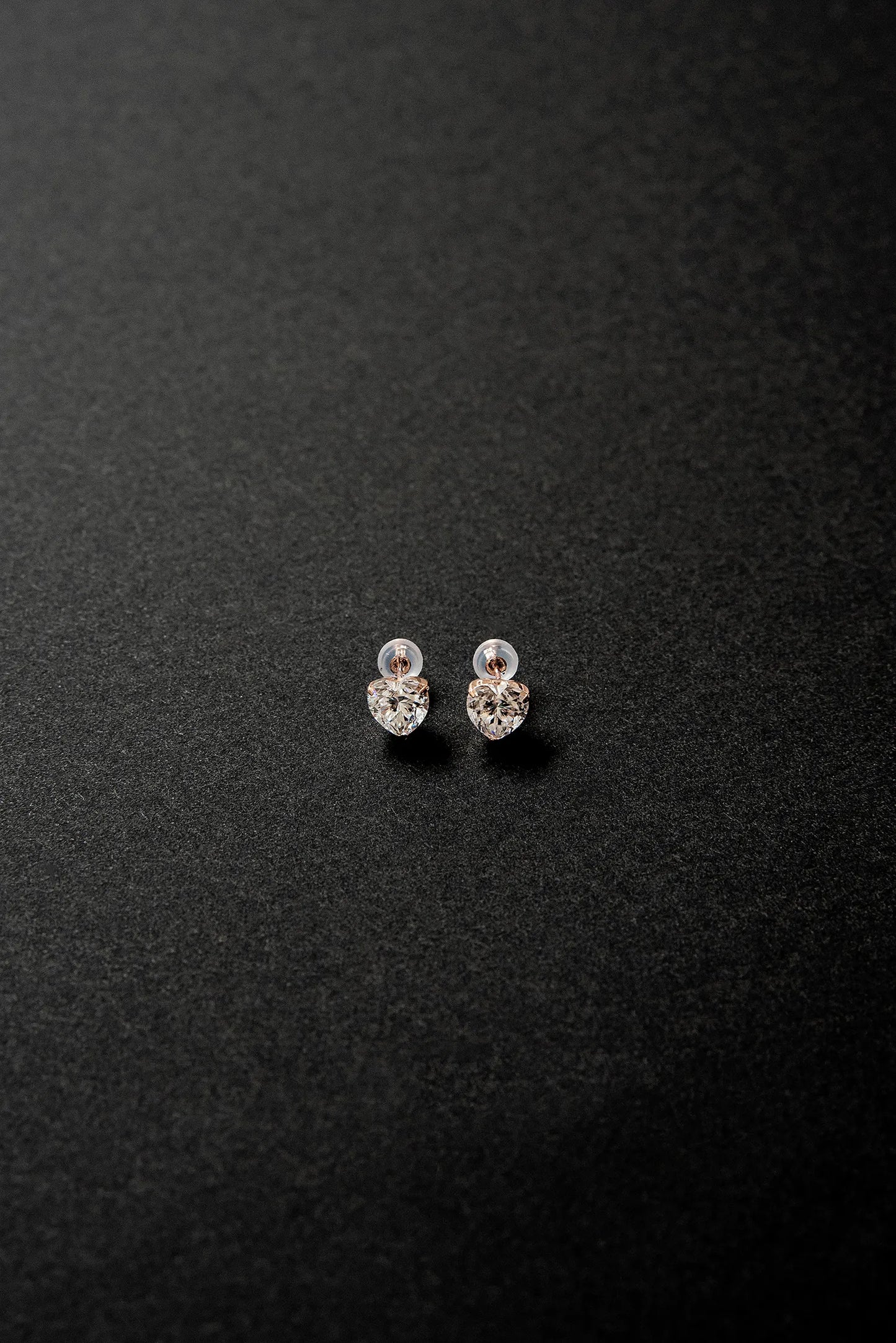 Heart stud earrings