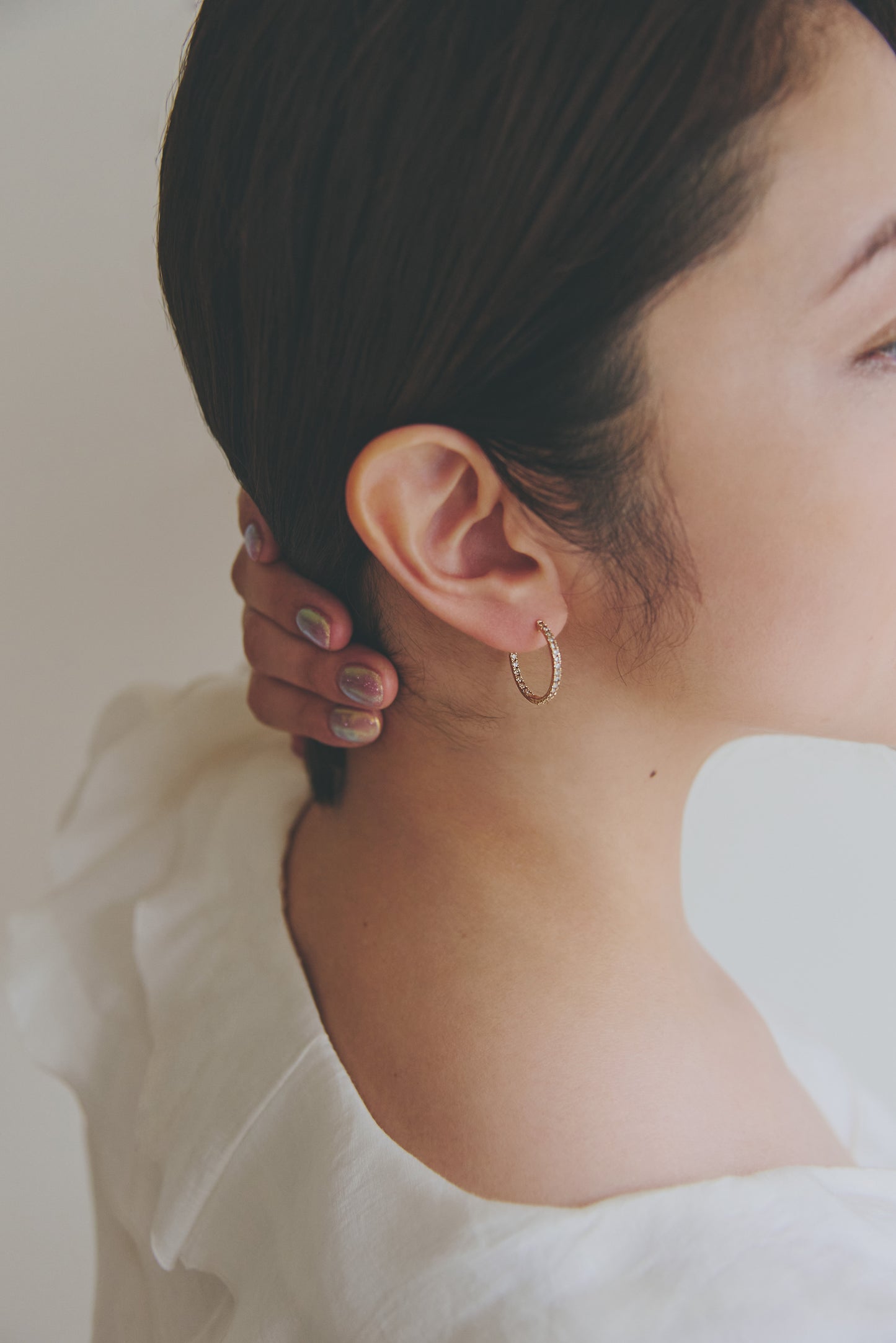 Eternity dia foop earrings