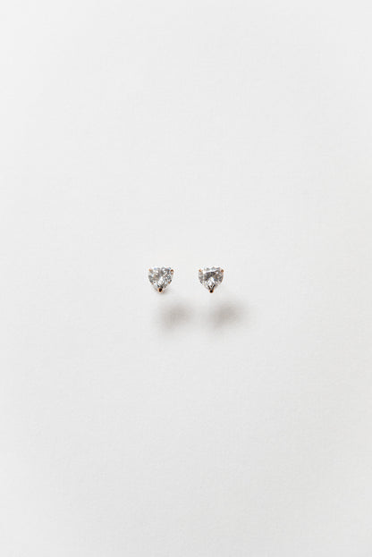 Heart stud earrings