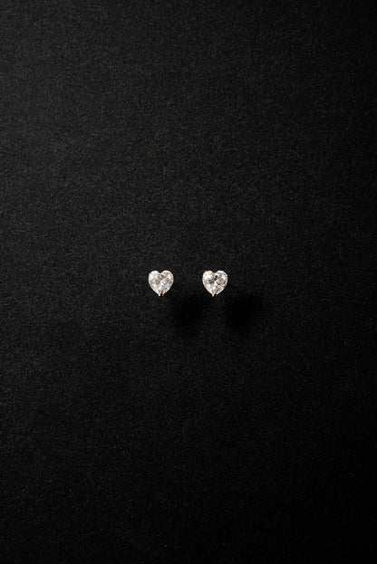 Heart stud earrings